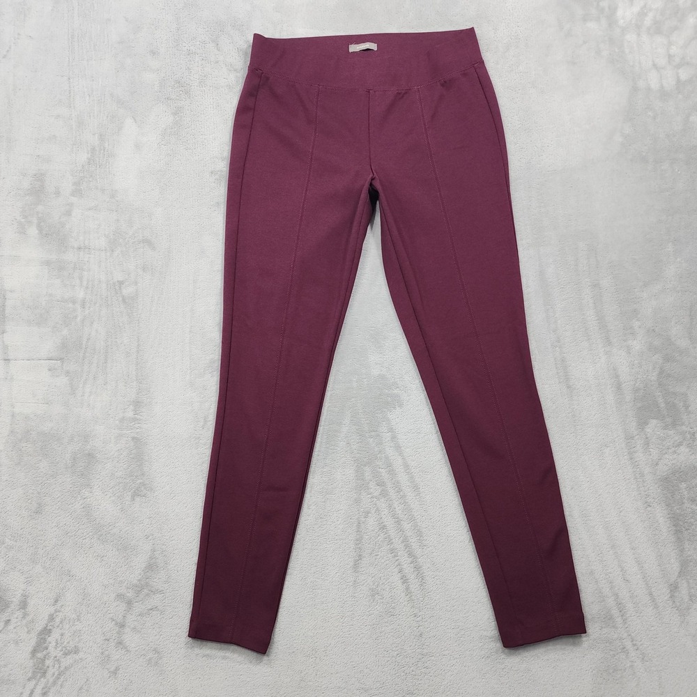 Maurices Leggings Womens S Purple Burgundy Pull On Ankle Front Seam Stretch